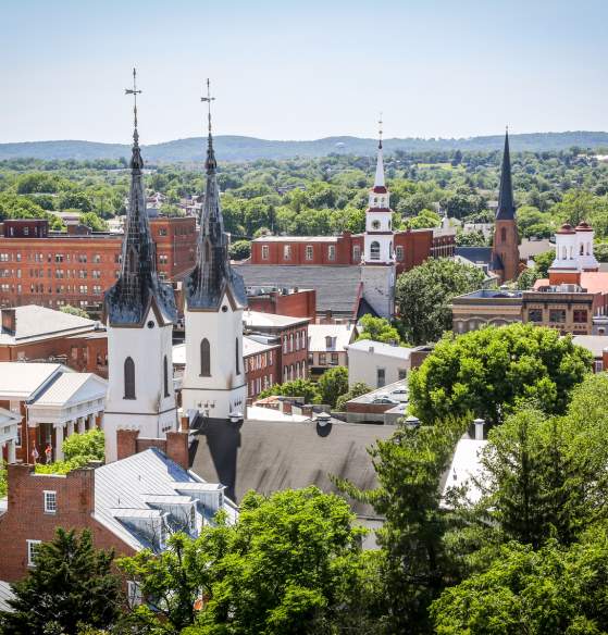 Skyline view of Downtown Frederick