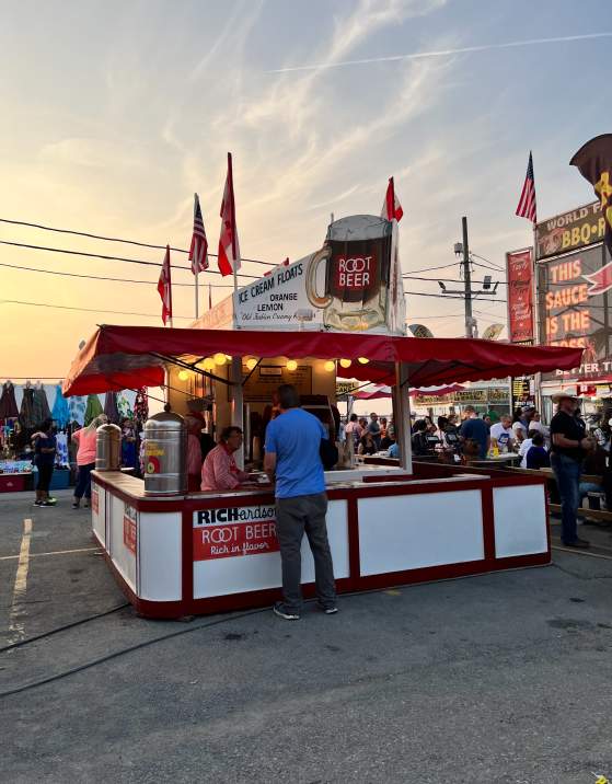 A Root Beer Truck at a Fair