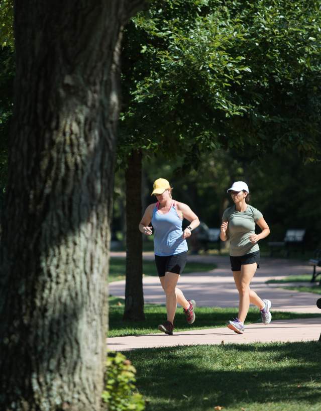Running in Baker Park