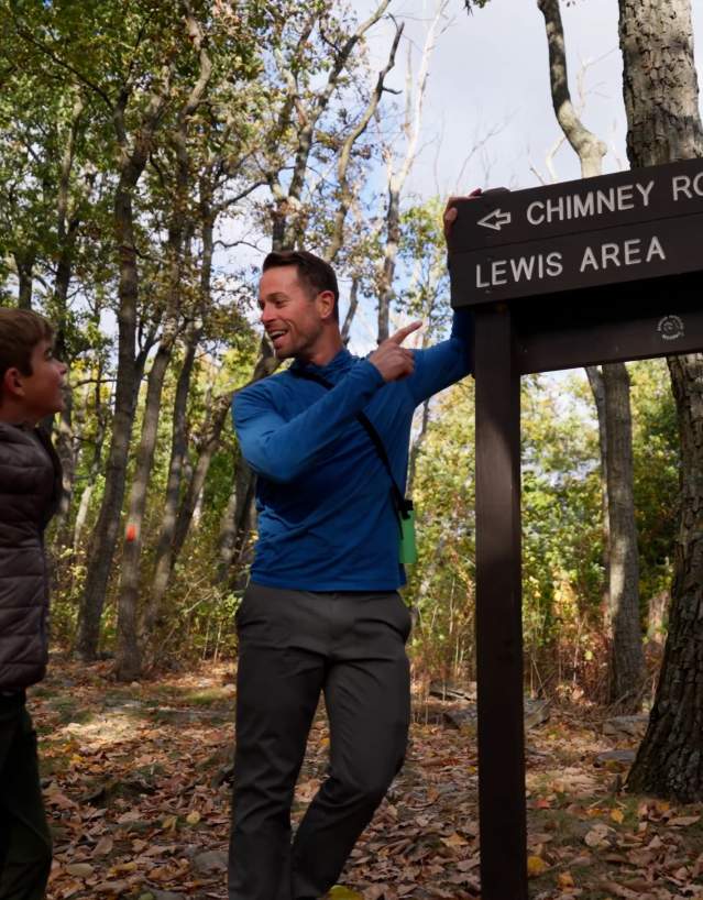 Hiking at Chimney Rock at Catoctin