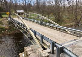 Bridge on a rustic rural road