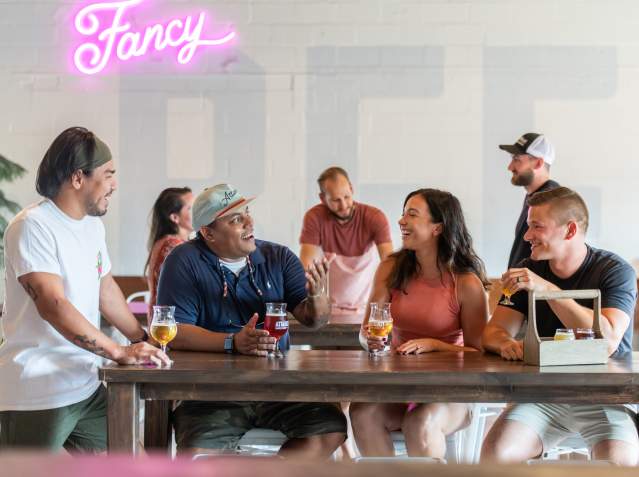 Friends at Attaboy Barrell House