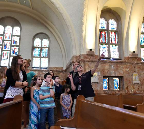 Group touring the National Shrine of Elizabeth Ann Seton