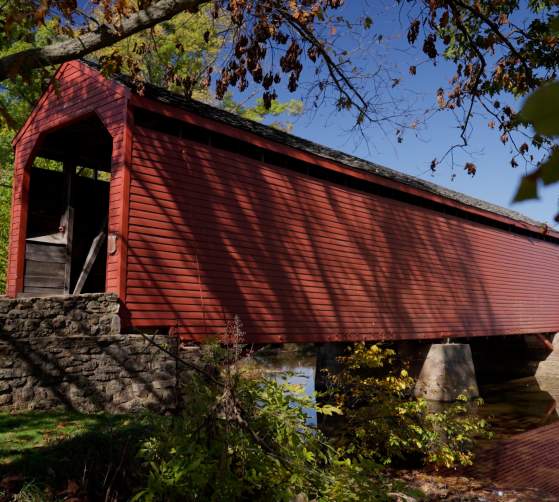 Loy's Station Covered Bridge is part of the Covered Bridges Driving Tour in Frederick County, MD