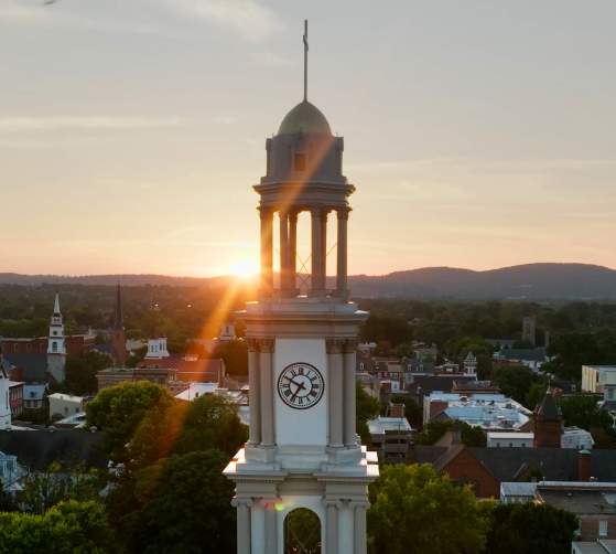 Sunset over St. John's in Downtown Frederick