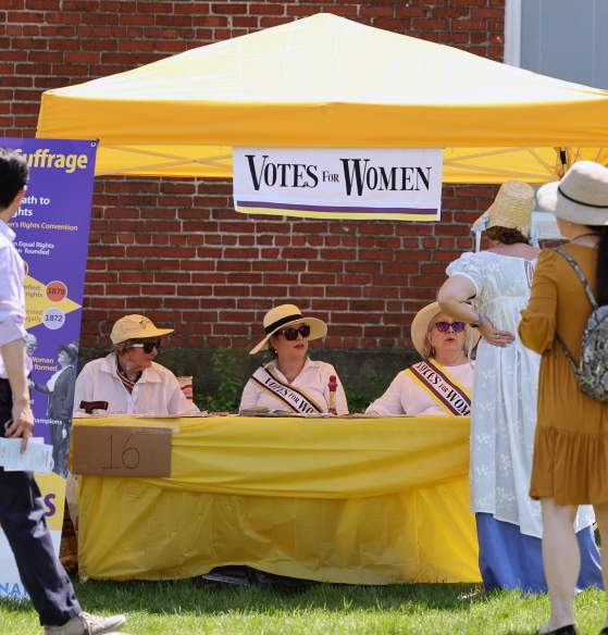 Votes for Women Suffragists at America 250 History Fair in Downtown Frederick