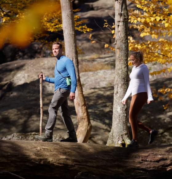 Fall hiking in Cunningham Falls State Park in Frederick County