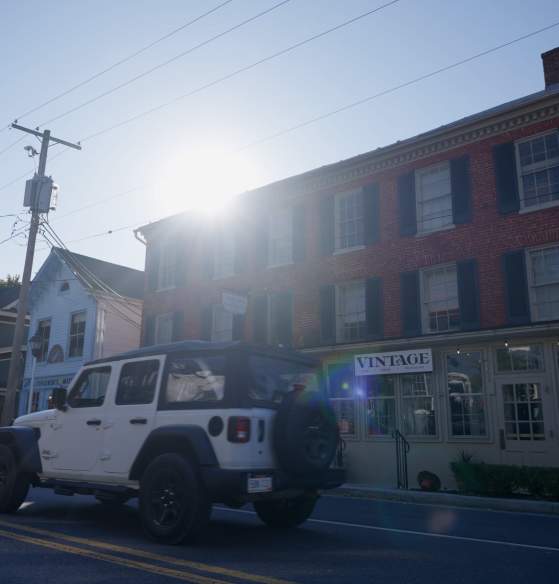 Driving in front of Vintage in New Market