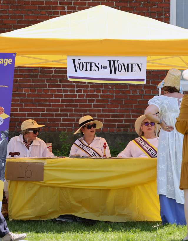 Votes for Women Suffragists at America 250 History Fair in Downtown Frederick