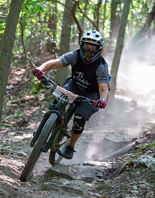 Mountain biking in the Frederick Watershed during the Shed Enduro