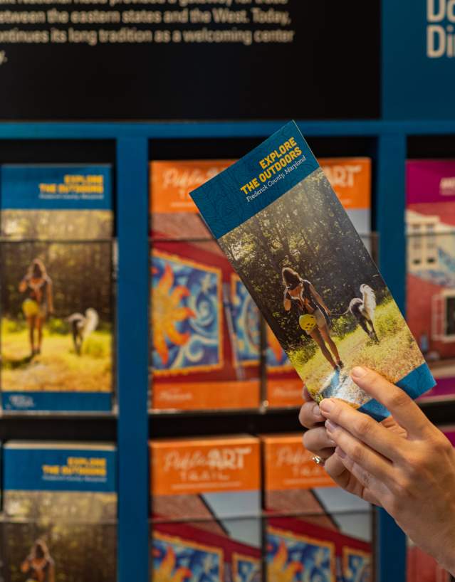 Brochures at the Frederick Visitor Center