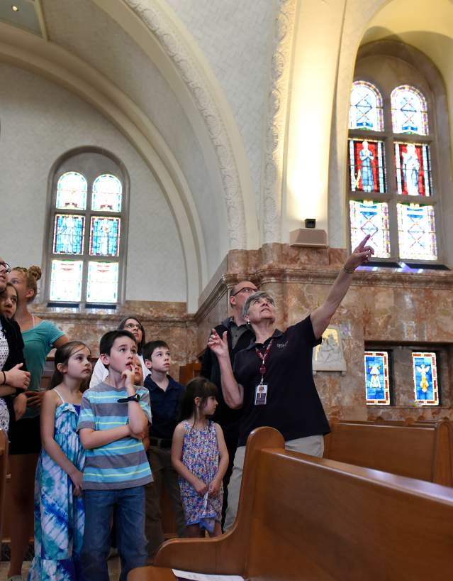 Group touring the National Shrine of Elizabeth Ann Seton