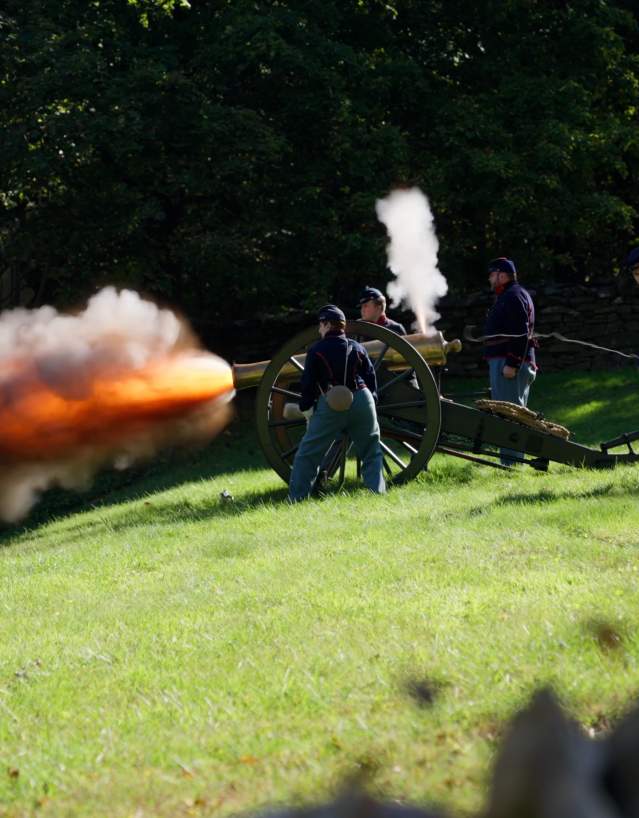 Civil War cannon crew at Gathland State Park