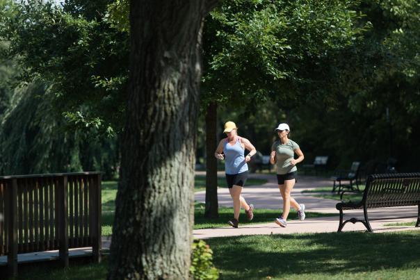 Running in Baker Park