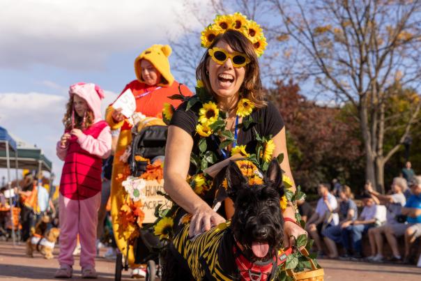 Canines on the creek event in Downtown Frederick