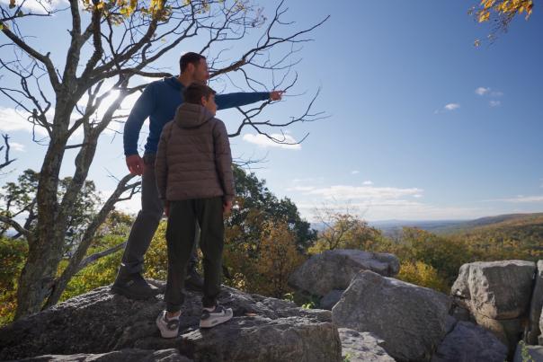 Hiking at Catoctin Mountain Park in the fall