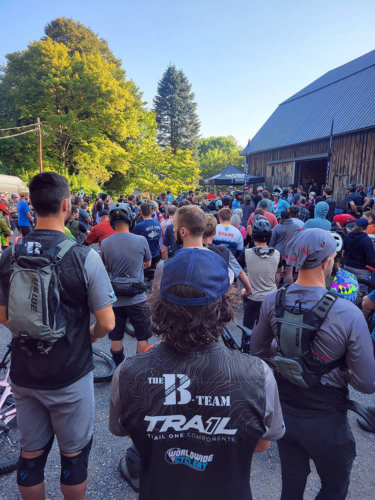 Crowd at the Shed Enduro in the Frederick Watershed