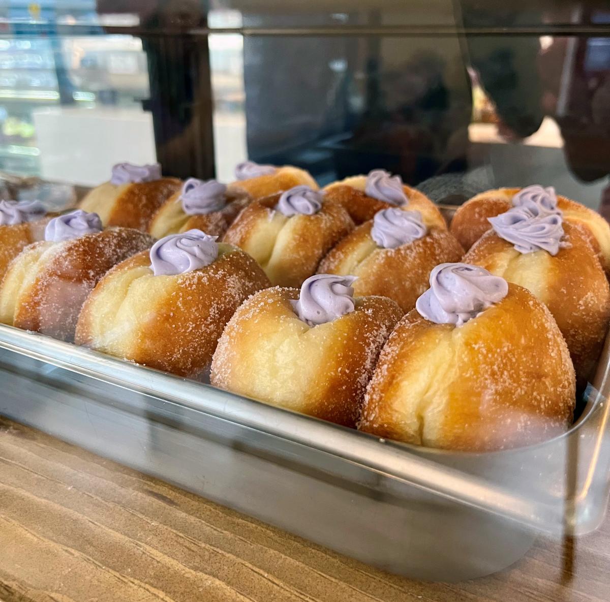 Donuts at Gwenie's pastries in Frederick County, MD purple frosting