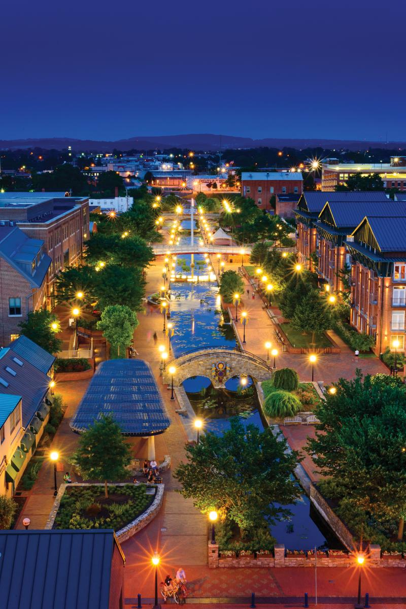 Carroll Creek Park at Night