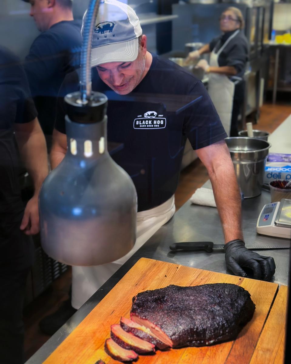 Brisket at Black Hog BBQ in Frederick, Maryland