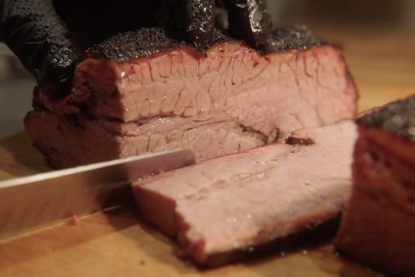 Brisket at Black Hog BBQ in Downtown Frederick, Maryland