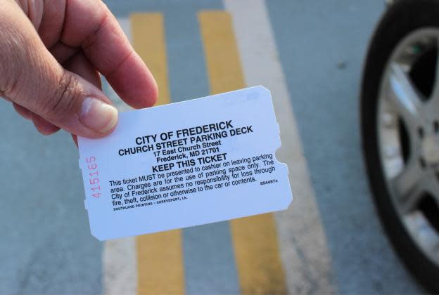 Downtown Parking Garage Ticket