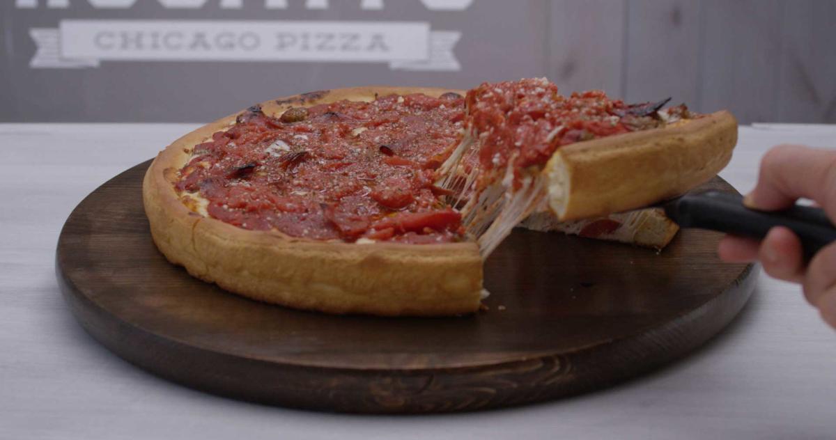 A pizza from Rosati's