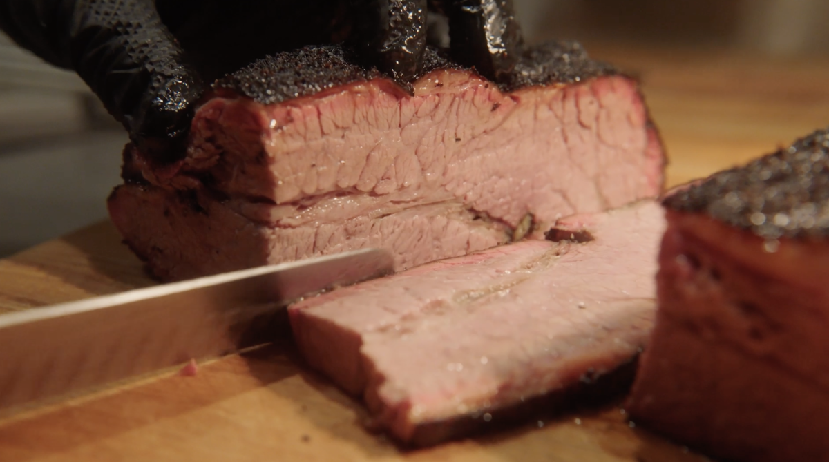 Brisket at Black Hog BBQ in Downtown Frederick, Maryland