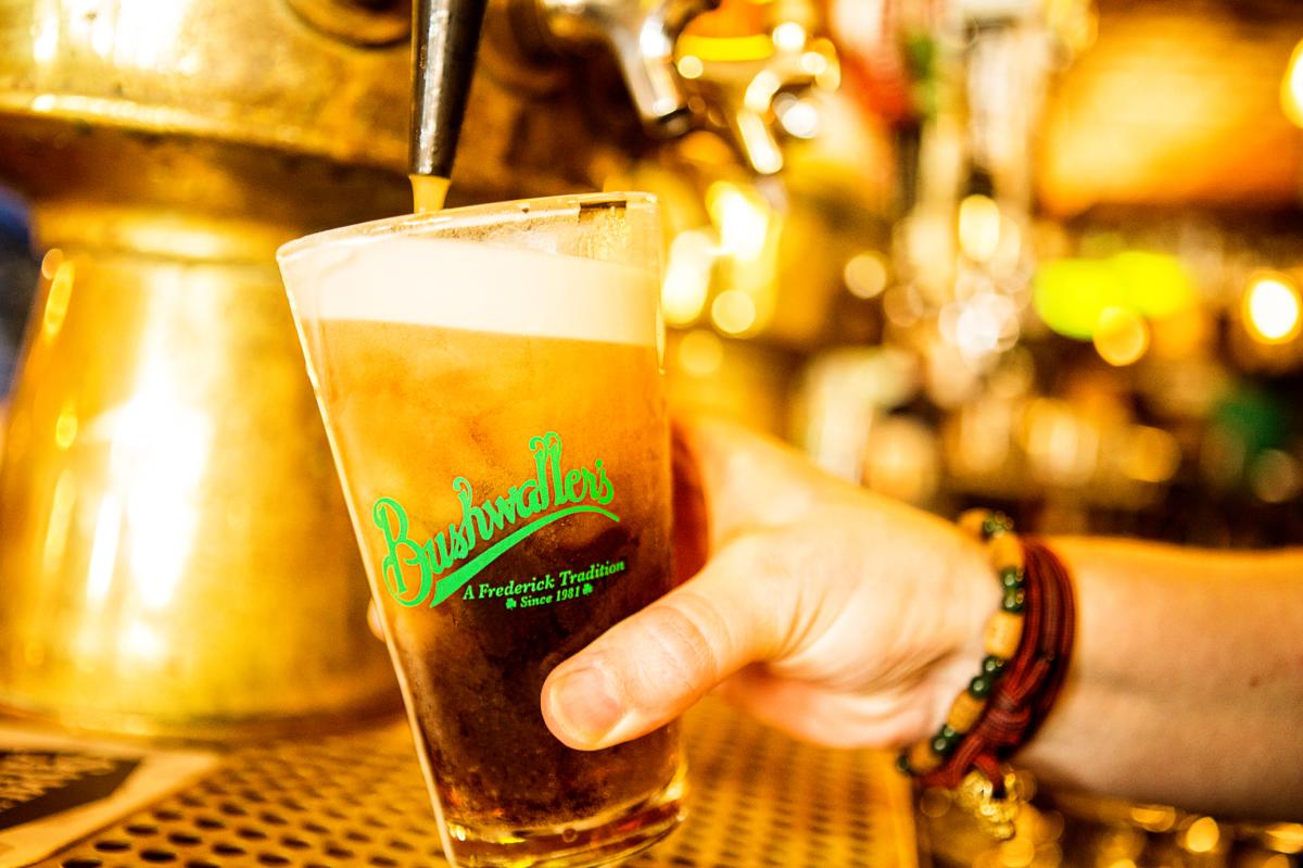 A beer at Bushwallers in Frederick, MD