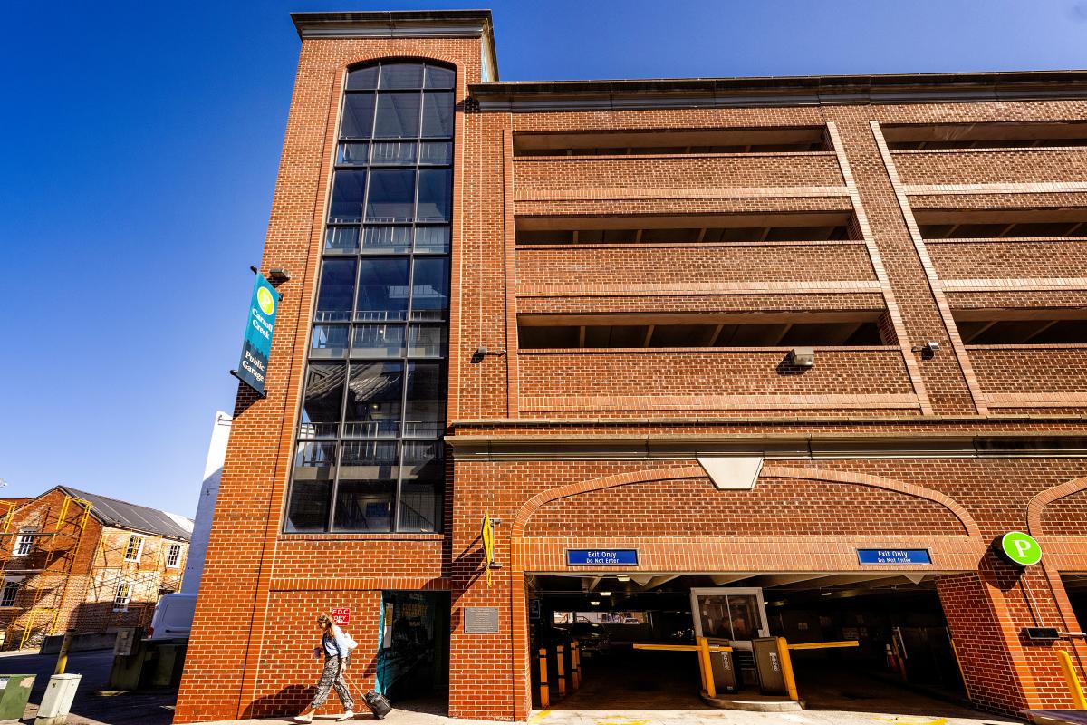 Carroll Creek Parking Garage Back entrance