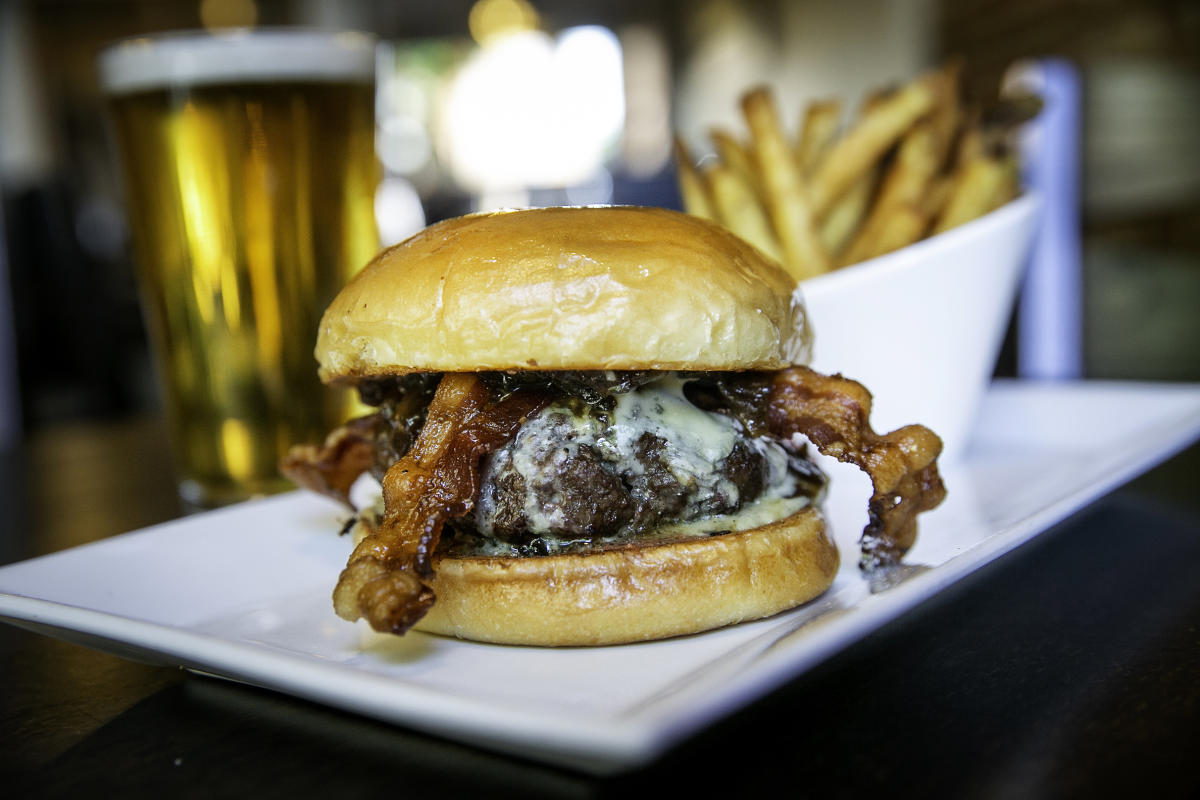 A cheeseburger from JoJos Restaurant and Taphouse in Frederick, MD