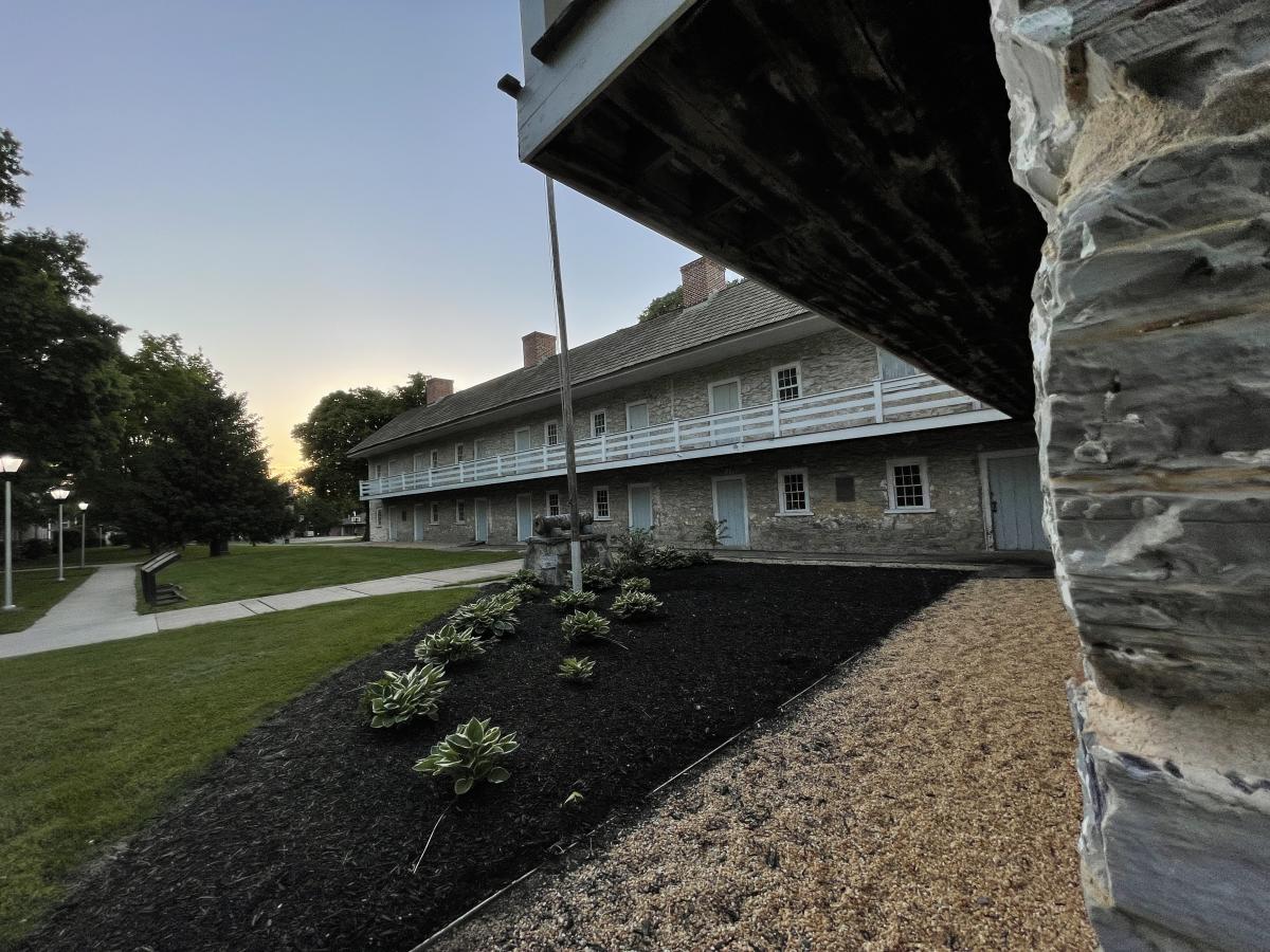 The Hessian Barracks during the sunset