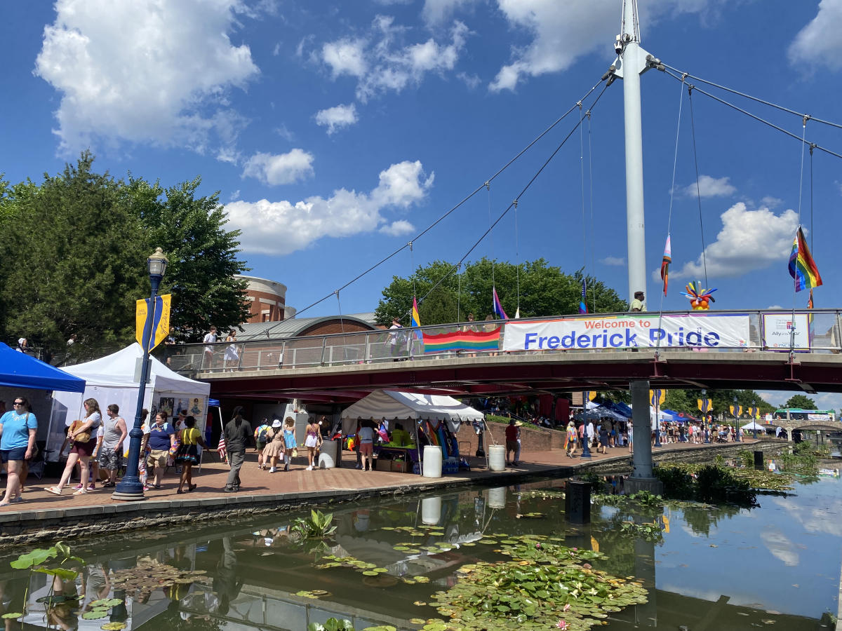 View of Frederick Pride on Carroll Creek