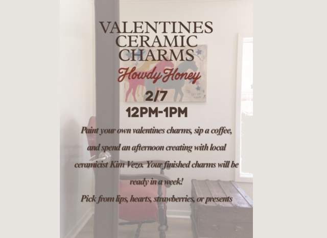 Paint Your Own Valentine Ceramic Charms