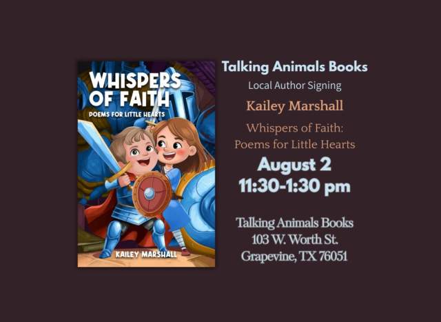 Local author Storytime Whispers of Faith: Poems for Little Hearts - Kailey Marshall