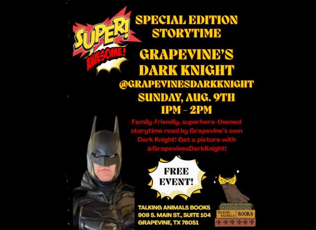 Batman Storytime with Grapevine's Dark Knight!