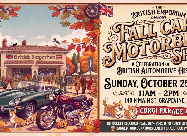 Fall British Car & Motorbike Show and Corgi Parade
