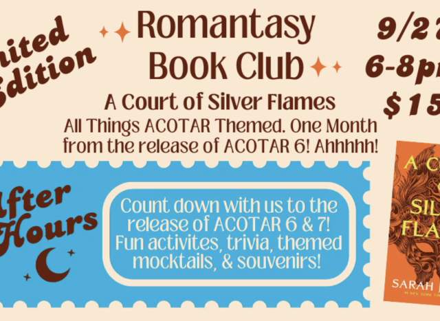 Romantasy After-Hours Book Club - ACOSF - Ticket Required
