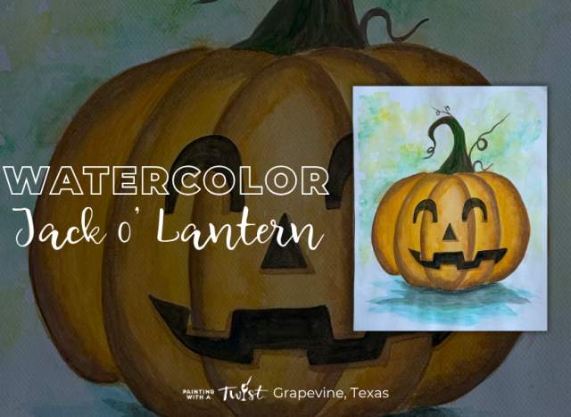 Watercolor Painting | Jack-o-Lantern