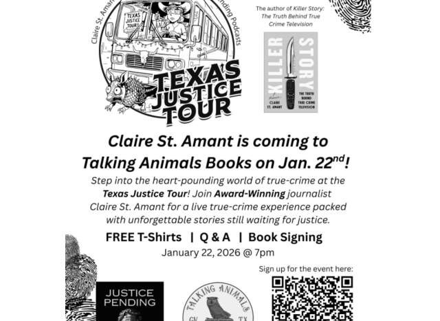 Texas Justice Tour at Talking Animals Books