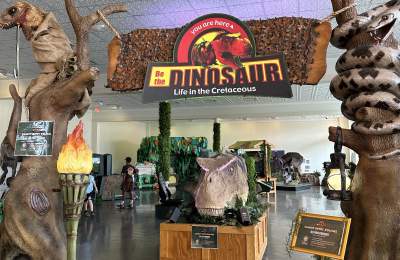 Entrance of Be The Dinosaur Exhibit in Grapevine, Texas