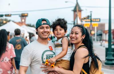 family at festival