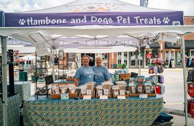 Vendor booth at a festival in Grapevine, Texas