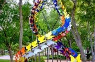 Butterfly Sculpture at the Grapevine Botanical Garden in Grapevine, Texas