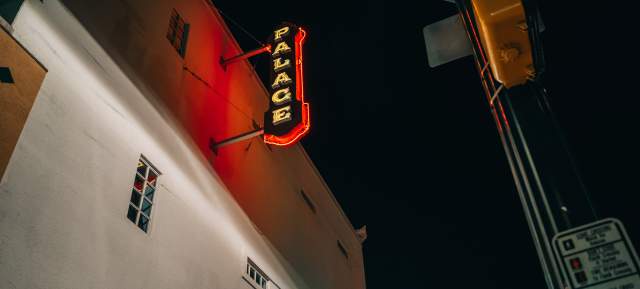 Palace Theater's neon sign