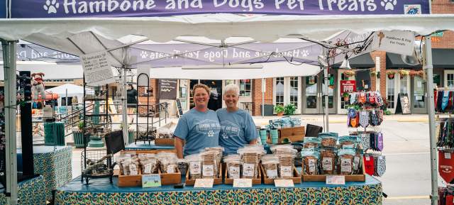 Vendor booth at a festival in Grapevine, Texas