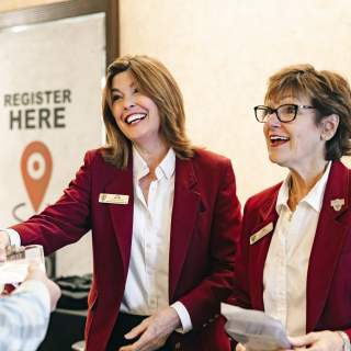 Burgundy Brigade working an event in Grapevine, Texas