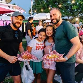 Grapefest guests enjoying festival food