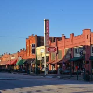 Grapevine's Historic Main Street stores