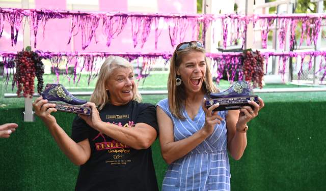 Winners of the highly-coveted Purple Foot Award for winning GrapeStomp during GrapeFest in Grapevine, Texas